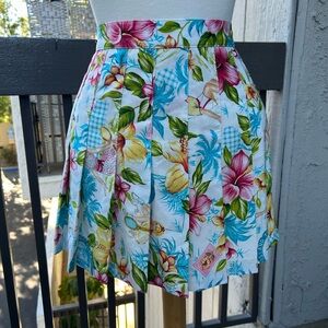 vintage hawaiian pleated skirt